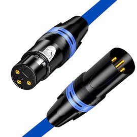 XLR Cable, tunghey Microphone Cable XLR Male to Female Heavy Duty Balanced Microphone Cord Compatible with Preamps/Speaker Systems and More (1m)