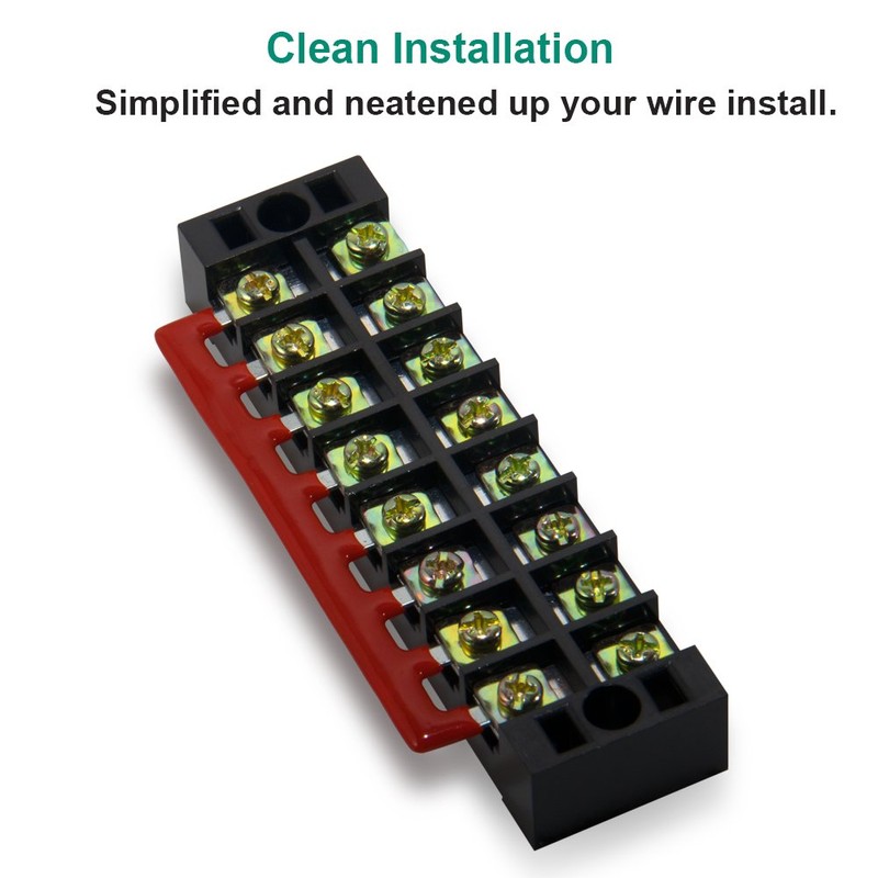 MILAPEAK 8pcs (4 Sets) 8 Positions Dual Row 600V 25A