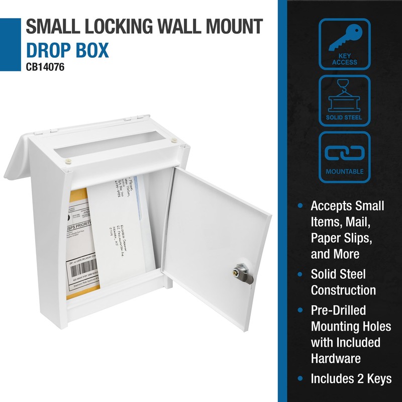 Barska Small Locking Wall Mount Drop Box – Secure Steel