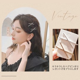 DELUXEFOX Hair Pin, Diamond Hairpin, Set of 8, Hair Clip, Hair Accessories, Hair Clip, Cute, Stylish, Simple, Sparkle, Presentation, School Entrance Ceremony, Graduation Ceremony, Wedding, Women’s