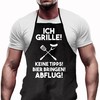 Shirtoo Barbecue Apron with 'Ich Grille' German Text