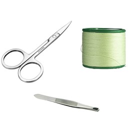 Myynti Professional Eyebrow Threading Thread Eyebrow Scissors Eyebrow Tweezers Combo Set for Ladies Women and Men Set of 3