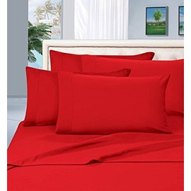 Elegant Comfort 2-Piece Standard Size Pillowcases Wrinkle Resistant 1500 Premier Hotel Quality Ultra Soft Luxurious Pillowcases, Standard, Red