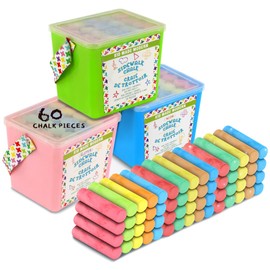 Kid Made Modern 60 count Variety Pack of Sidewalk Chalk 3 packs of 20 count Sidewalk Chalk