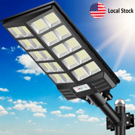 Solar Powered Street Light High Efficiency LED With Motion Sensor Long Runtime Remote Control US Inventory for Roads YardsEmitting Color: White, Lamp Power(W): BC1200, Battery Capacity: 20000mAh