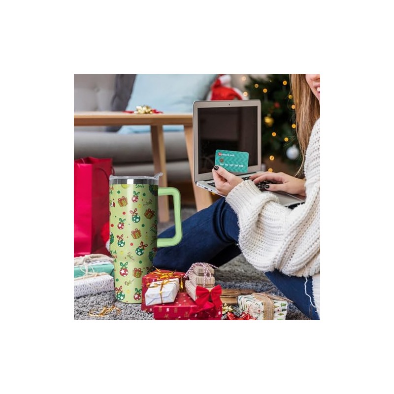 40 oz Christmas Tumbler with Handle