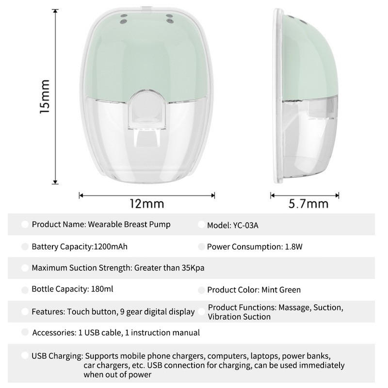 Hands Free Breast Pump Wearable Electric Breast Pump Lightweight with