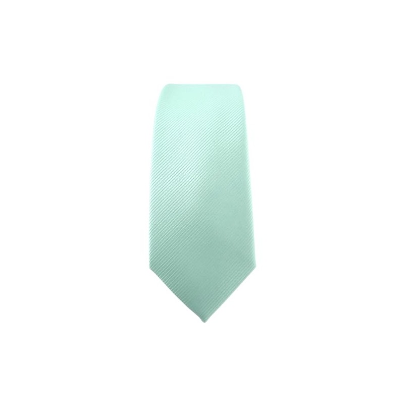 TigerTie - Slim Designer Tie in Plain Rips Patterned, Mint