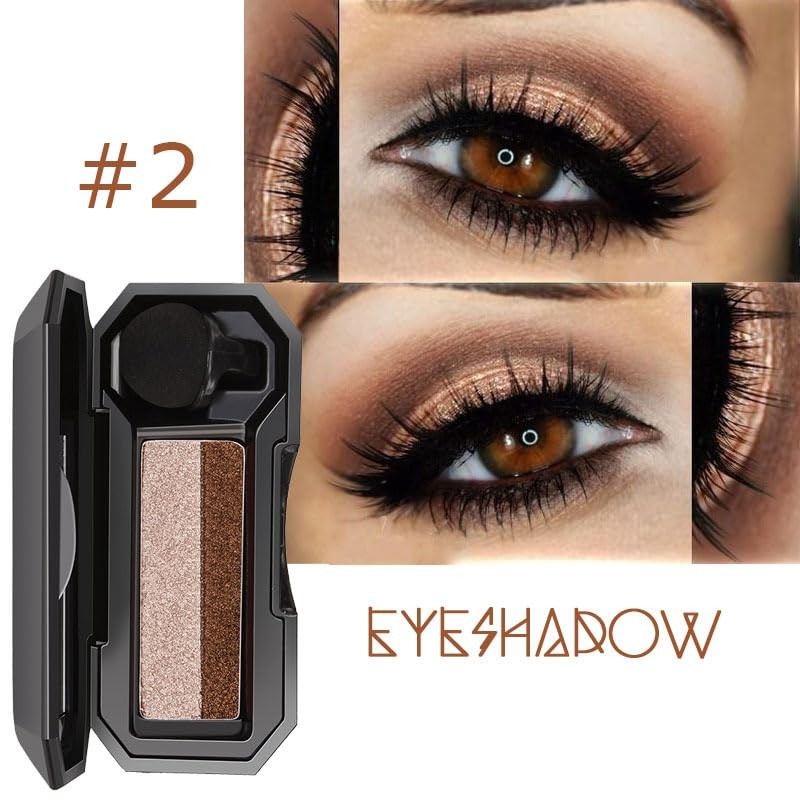 Wimode 2 Color Waterproof Eyeshadow with Exquisite Shine and Smooth