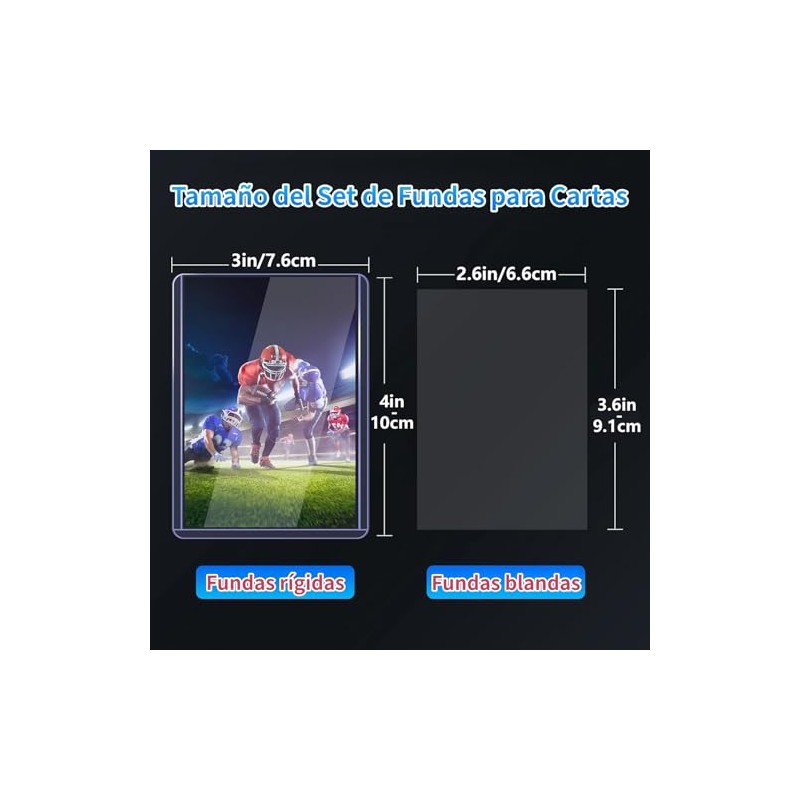 200pcs Fundas para tarjetas，Protectores de Tarjetas,Toploader，Card Sleeves Photocards，Funda para Cartas