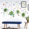 WOHAHA Wall Sticker, Stylish, Plant, Wall Hanging Potted Plant, Butterfly,