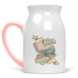 Noble & Page | Charming Milk Jug for Book Lovers - Versatile Jug or Vase | Beautiful Hand Printed Gift - Just A Girl