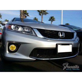 JDMFV 13-15 Accord COUPE Yellow Fog Light Overlays Tint Vinyl Film Decal PRECUT JDM