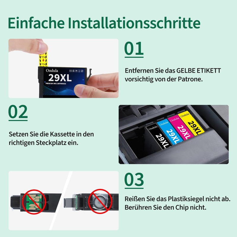 Ondula 29XL Multipack Printer Cartridges Compatible with Epson 29 XL