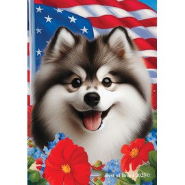 Pomsky - Best of Breed All-American Patriotic I Garden Flags