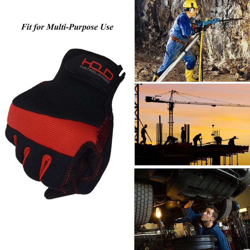 HANDLANDY Anti Vibration Safety Work Gloves for Men Women, Breathable