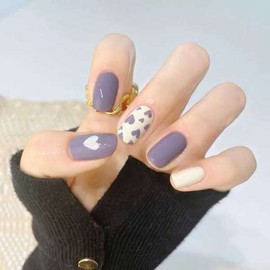 Holridge Berry Peri Cute Heart Stick-on Nail Tips [24 tips] / 베리페리 귀여운 하트 붙이는 네일팁 [24tips]