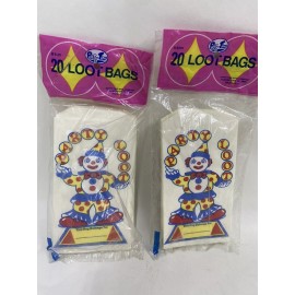 1970’s   Juggling Circus Clown Party Loot Bags Two Sealed  Packages of 20