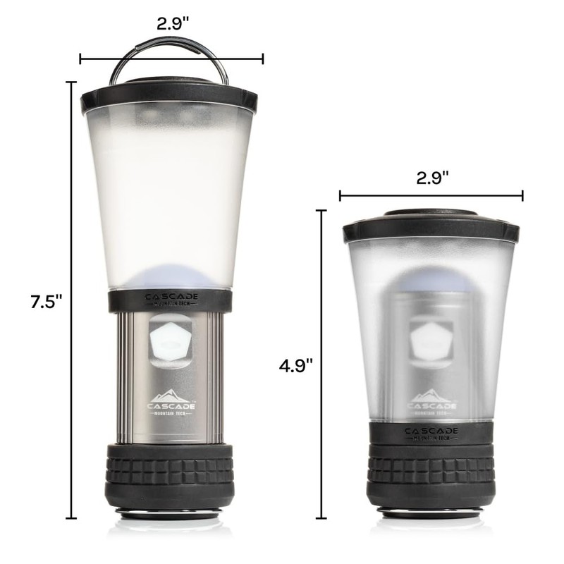 Cascade Mountain Tech 500-Lumen IPX4 Water-Resistant LED Flashlight Lantern with