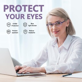 CLASAGA Reading Glasses for Women, Blue Light Blocking Ladies Computer Readers Pattern Print Stylish Eyeglasses