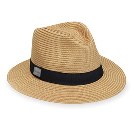 CARKELLA by Wallaroo Palm Beach Fedora - UPF 50+, Travel Friendly, Lightweight, Adjustable Fit, Designed in Australia, Caramel, Large/Extra Large