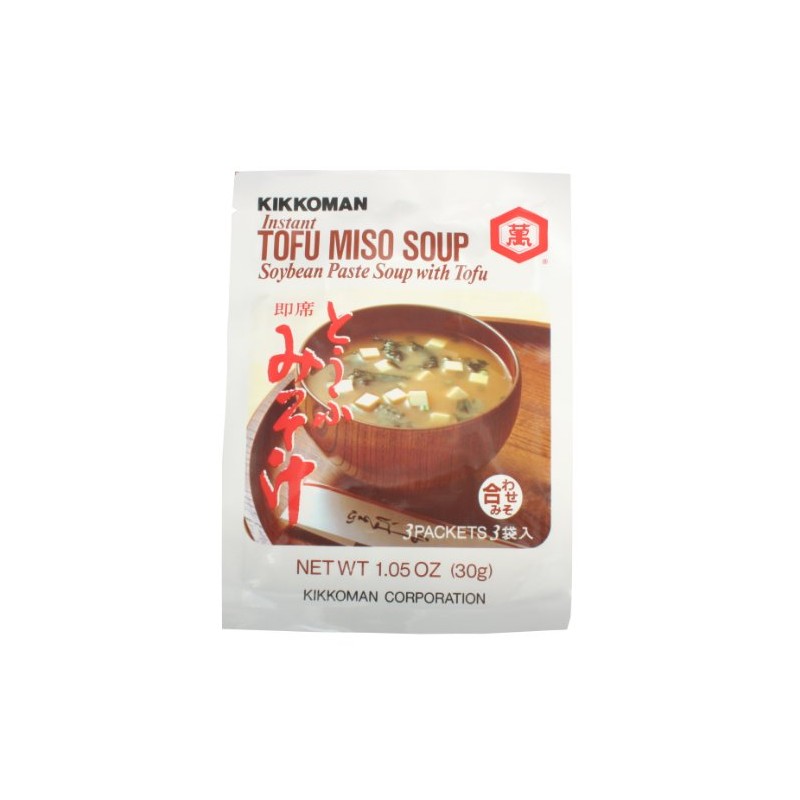 Kikkoman Miso Soup Tofu Instant, 1.05-Ounce Units (Pack of 12)