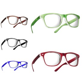 4sold (TM Lesebrillen Retro Black, Brown Green dunkelbraun 0.00 +0.50 +0.75 +1.5 or +2.00 or +2.5 or +3.0 or +3.5 or +4.00 (Red Black, 0.50)