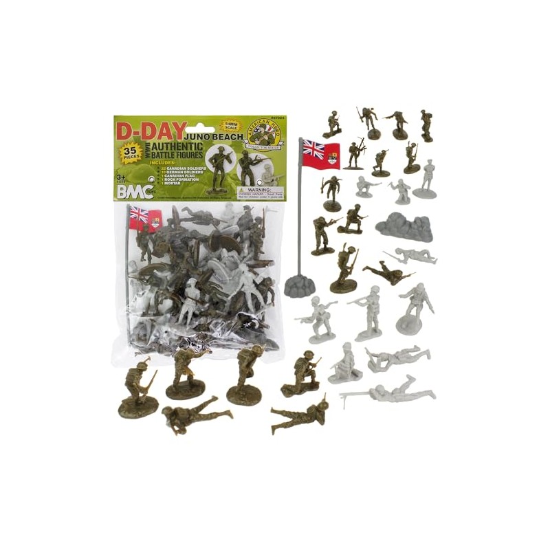 BMC WW2 D-Day Juno Beach Plastic Army Men - 35pc