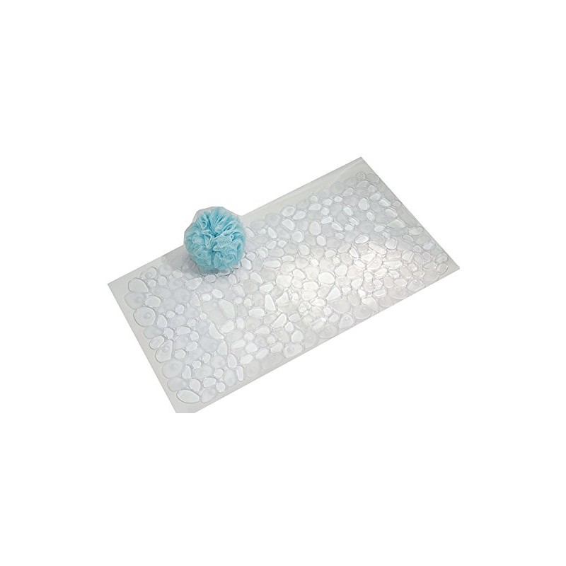 InterDesign Pebblz Bath Mat, Clear