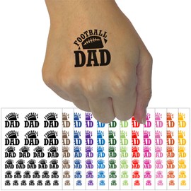 Football Dad Temporary Tattoo Water Resistant Fake Body Art Set Collection - Light Green (One Sheet)