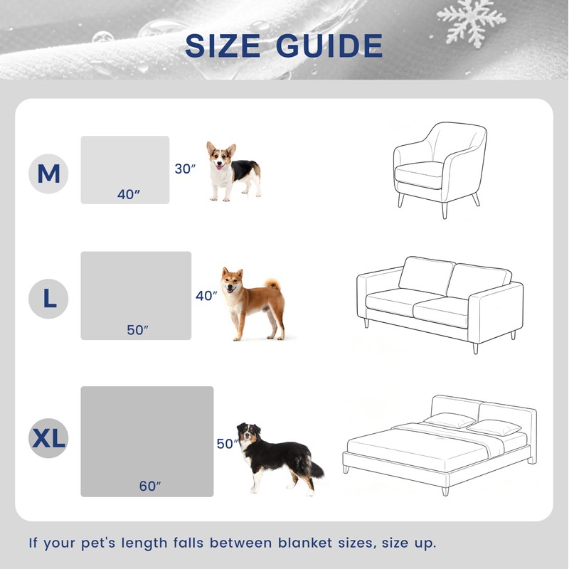 Premium Cooling Blanket for Medium Dogs, Cool-to-Touch Washable Mat for