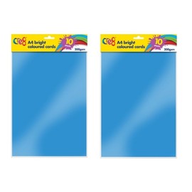 A4 Bright Coloured Card, Pack of 20 Sheets