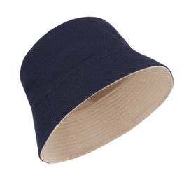 Glitovox Men's Bucket Hat, Large Size Safari Hat, Extra Large, Sun Protection Hat, Spring and Summer, UV Protection, Cotton, Double-Sided Wearable, Small Face Effect, 22.0 - 25.6 inches (56 - 65 cm