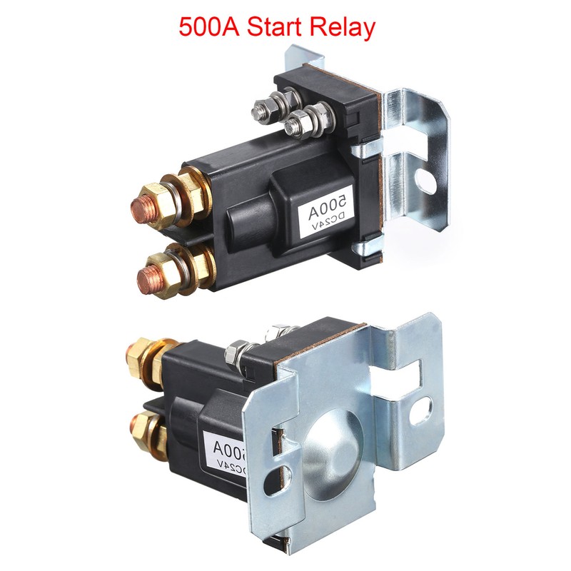 Portable 24V 500A Large Current DC Relay Dual Cells Isolator