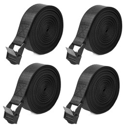 Newthinking 4 Pack Tie Down Straps, Heavy Duty Lashing Straps Tensioning Belts with Adjustable Cam Buckle for Car Luggage and Garden Tent Bundled Fixed, 2.5CM*5M