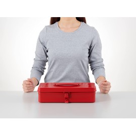 TOYO T-320 Steel Toolbox, Trunk Shape, Black