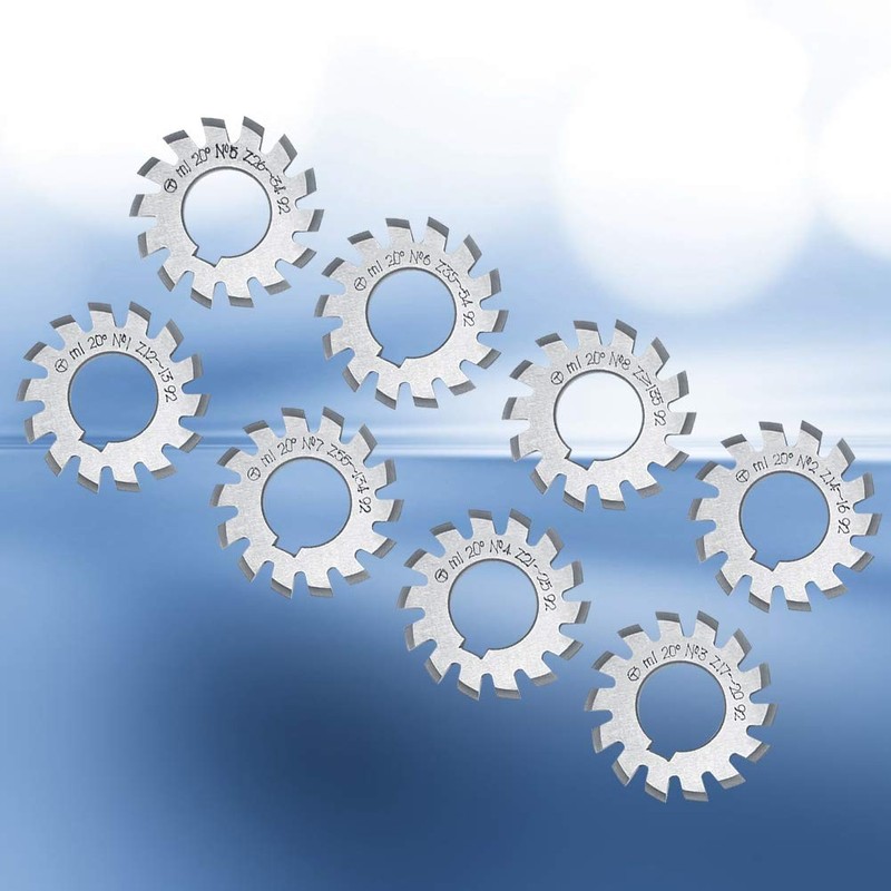 8Pcs M11-8 Involute Gear Cutters for Milling Machine High Speed