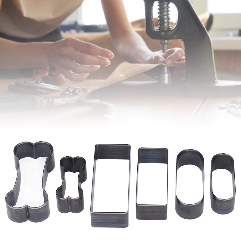 6PCS Cutting Dies Set Leather Craft Punch Hollow Cutter Tool