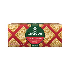 Piraque Cream Cracker Cookie 7.05 oz | Piraque Biscoito Cream Cracker 200g Pack 2