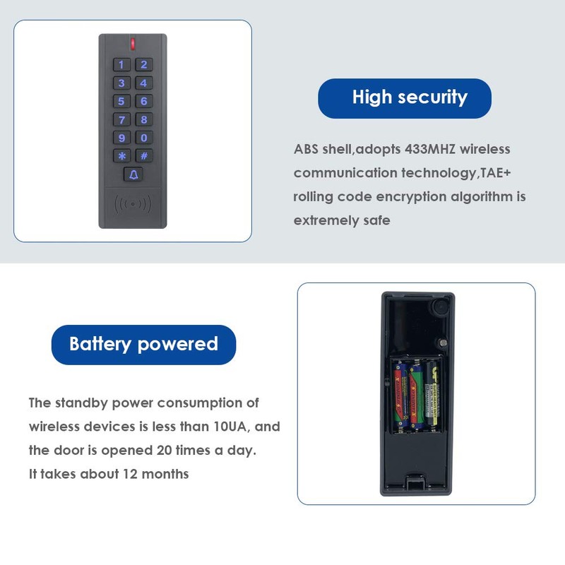 Access Control Keypad Reader Smart Keypad Lock IP65 Waterproof Remote