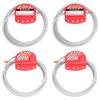 RealPlus Lockout Tagout Cable Lock, 1/4" x 6ft Adjustable Cable