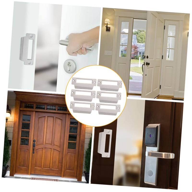 OSALADI Strike Plate 6pcs Door Hole Filler Cover Plate Door