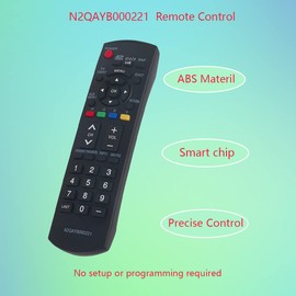 GHUST N2QAYB000221 Remote Control Replacement Universal for Panasonic TV TH-C42FD18A TH-C42HD18 TH-C42HD18A TH-C46FD18 TH-C46FD18A TH-C50FD18 TH-C50FD18A TH-C50HD18 TH-C50HD18A TH-M50HD18