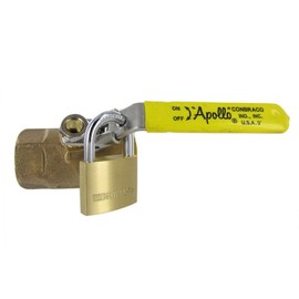 Locking Handle Brass Ball Valve Apollo 1/2-Inch
