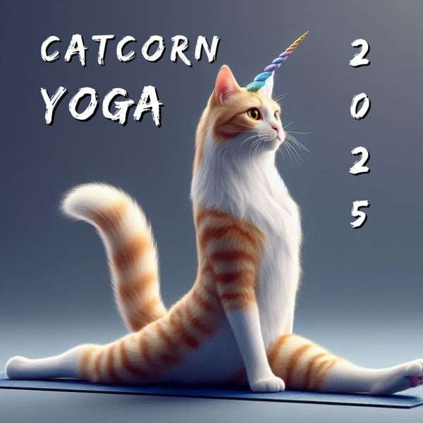 GAG GIFTS CATCORN Yoga: Cute Unicorn Cat doing Yoga pose