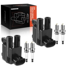 A-Premium 2x Ignition Coil Pack and 4x Iridium Spark Plugs Compatible with Toyota Camry 1997-2001, RAV4 1998-2000, Solara 1999-2001, L4 2.0L 2.2L