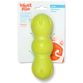 WEST PAW Zogoflex Rumpus Dog Chew Toy – Floatable Toy for Dogs, Aggressive Chewers – Puppy Chewing Toys for Catch, Fetch – Recyclable, Dishwasher-Safe, Small 5.25", Granny Smith