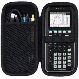 Lebakort Hard Case Compatible with Texas Instruments TI-84 Plus CE/TI-84 Plus/TI-Nspire CX II CAS/TI-Nspire CX II/TI-83 Plus/TI-89 Titanium/TI-85 / TI-86 Color Graphing Calculator (Black)