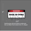VISX Warning Made In China Funny Sticker Decal Bumper Danger