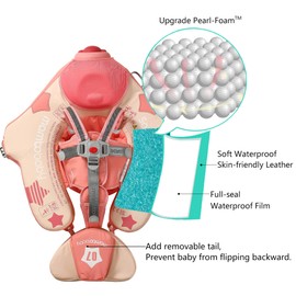 Mambobaby Add Tail Newest No.07 Airplane Baby Float with Sun Canopy – Pink